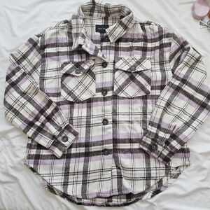 women's purple & cream plaid jacket